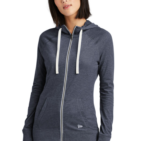 Ladies Sueded Cotton Blend Full Zip Hoodie Thumbnail